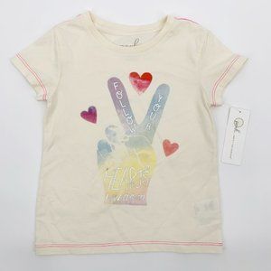 Peek Girls Peace Sign Tee Size 4/5
